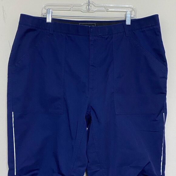 Oobe Work Uniform Pants Blue Navy Reflective Strip Men's Size 40 X 30 - Picture 3 of 14